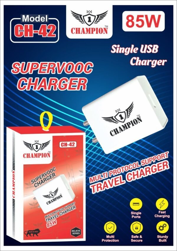 Champion 85W SUPERVOOC SINGLE USB CHARGER