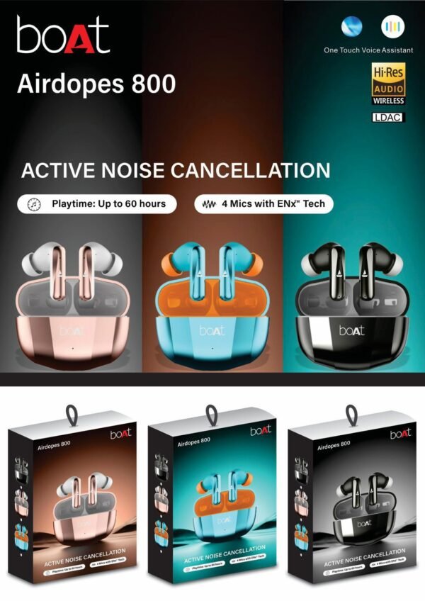 BOAT AIRDOPES 800 EARBUDS BEST QUALITY