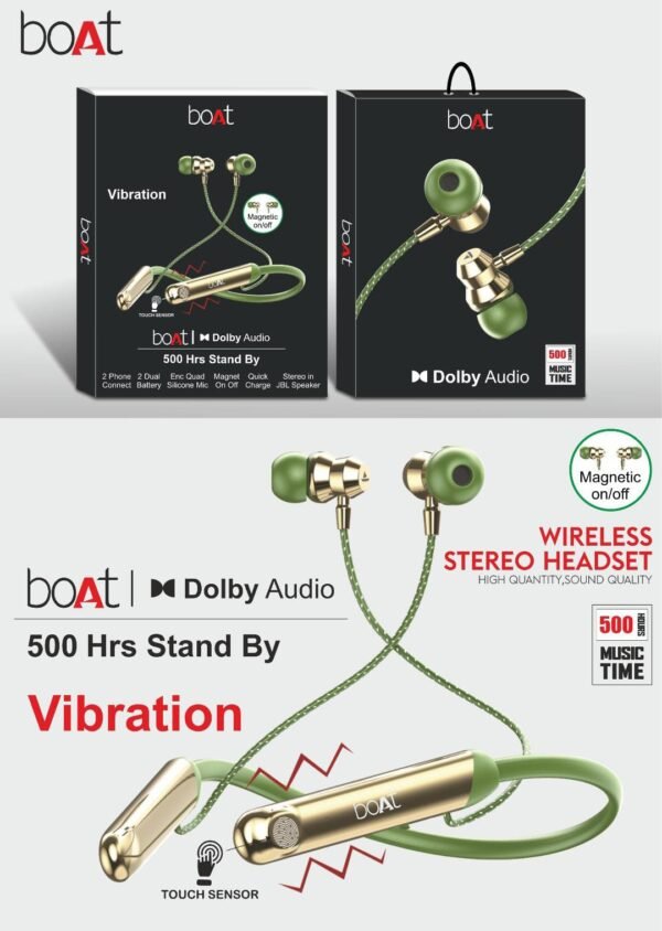 BOAT VIBRATION DOLBY AUDIO TUCH SENSAR ON/OFF NECKBAND