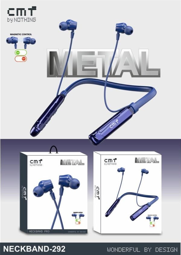 CMT NECKBAND 292 METAL WIRELESS  HEADSET