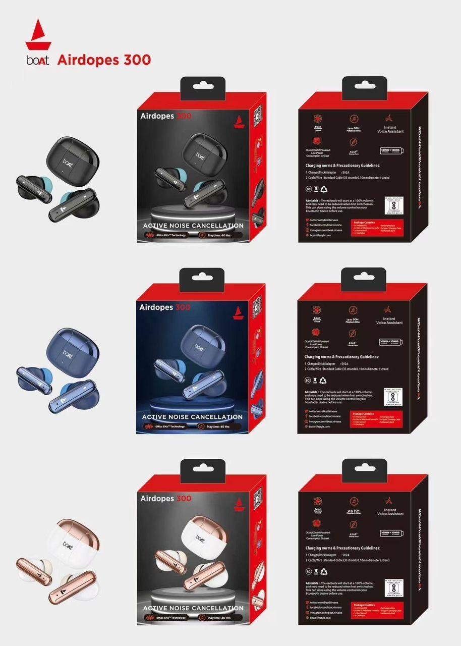 BOAT AIRDOPES 300 EARBUDS BEST QUALITY