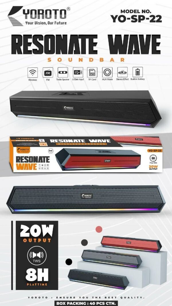 YOROTO SP 22 RESONATE WAVE SOUND BAR