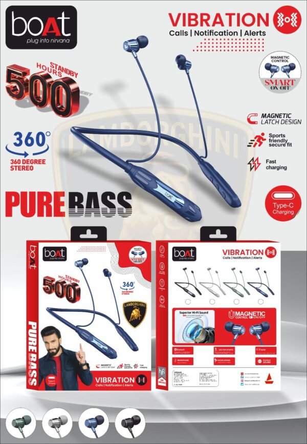 BOAT VIBRATION  WIRELESS MEGNETIC NECKBAND  BEST QUALITY
