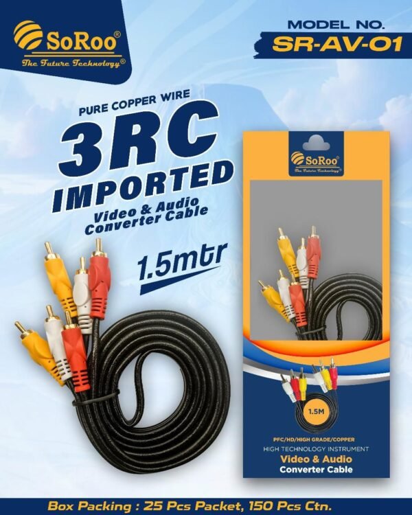 SOROO 3RC TV CABLE  IMPORTED