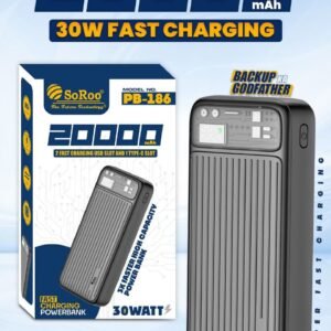 SOROO PB 186 20000 MAH 30W FAST CHARGING POWER BANK
