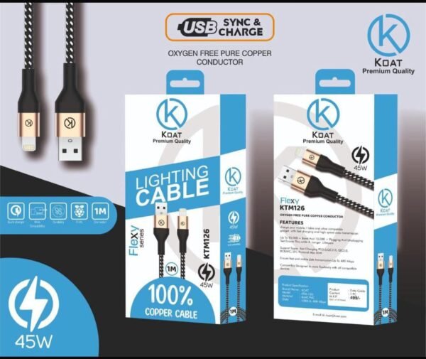 KOAT KTM 126  IPHONE PIN 45 W METAL CABLE WITH WARRNTY
