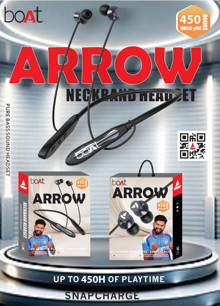 BOAT ARROW ON/OFF WIRELESS NECKBAND HEADSET