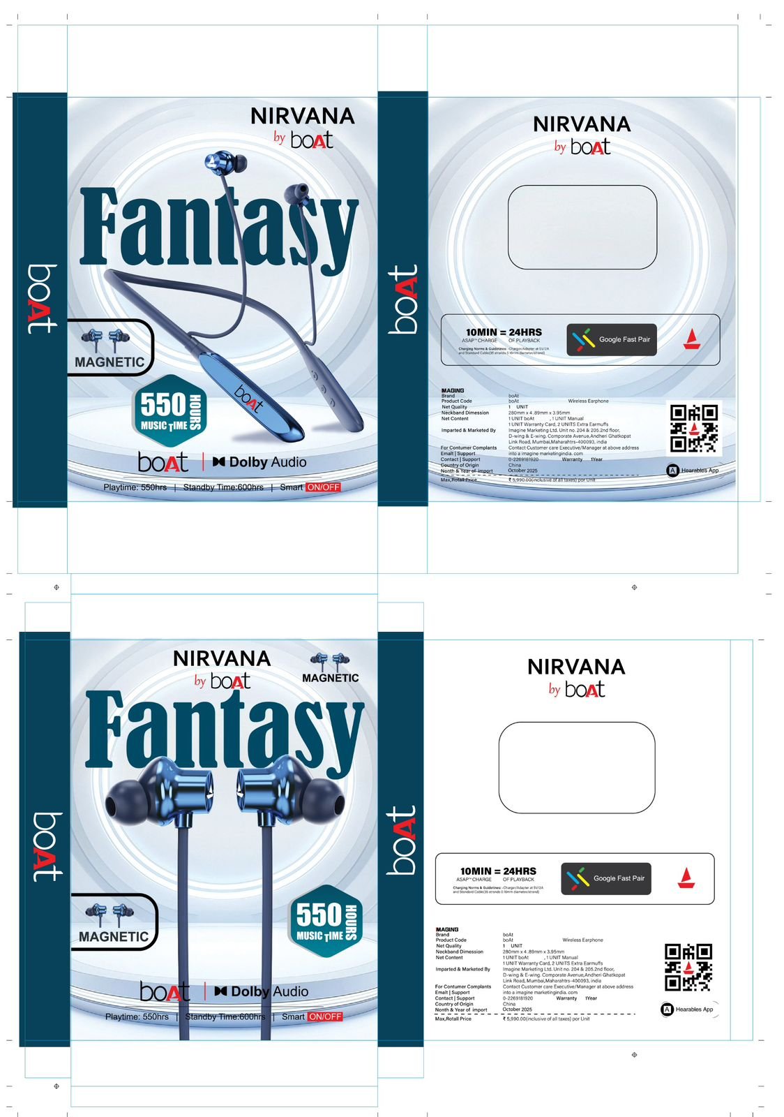 BOAT FANTASY ON/OFF WIRELESS NECKBAND