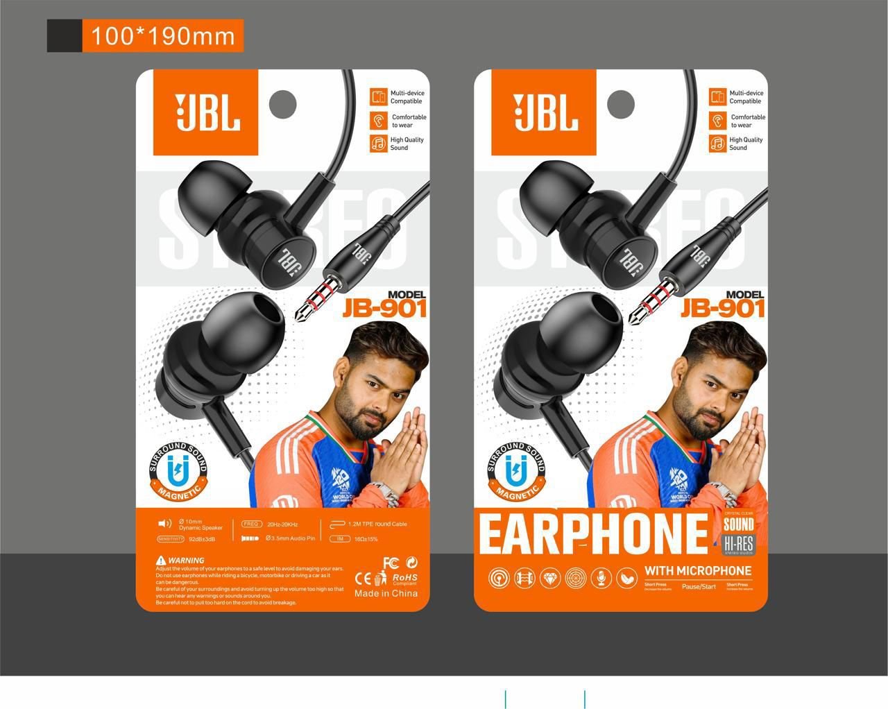 JBL -JB901 MEGNETIC WIRED EARPHONE