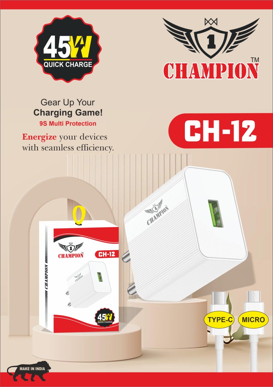 CHAMPION CH12 45W V8 WITH WARRNTY