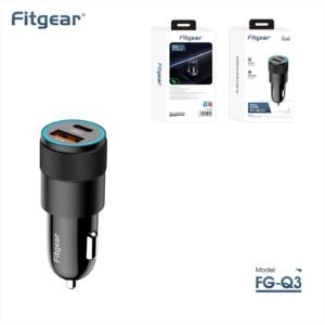 FITGEAR  FG Q3  2 PORT PD+QC 3.0 CAR CHARGER