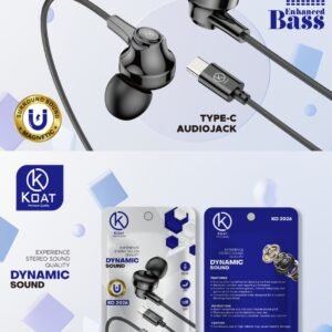 KOAT  KO 2026 TRYPE C  METALIC  EARPHONE 1 YEAR WARRANTY