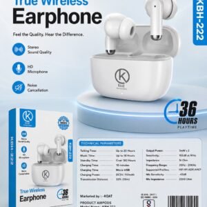 KOAT KBH 222 AIRDOPES WHITH 1 YEAR WARRANTY