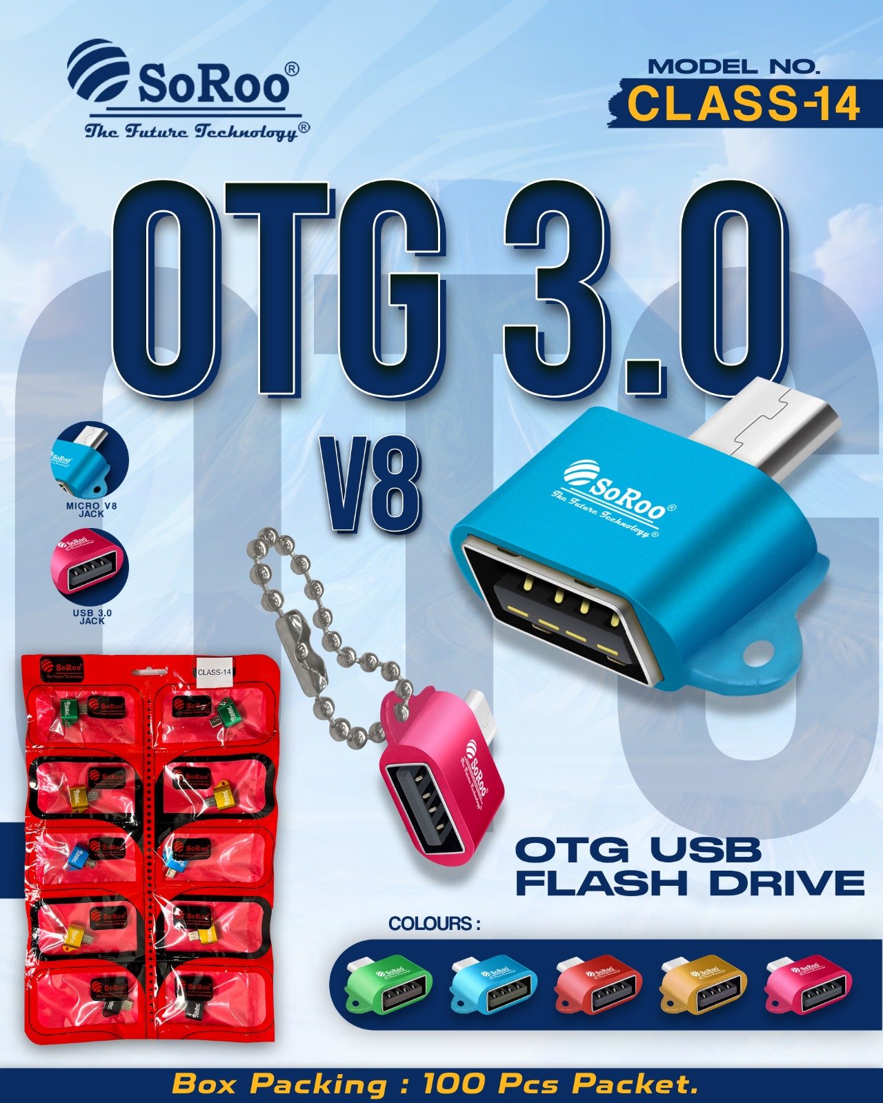 SOROO CLASS 14 OTG 3.0 V8 OTG PIN 10 PES SET