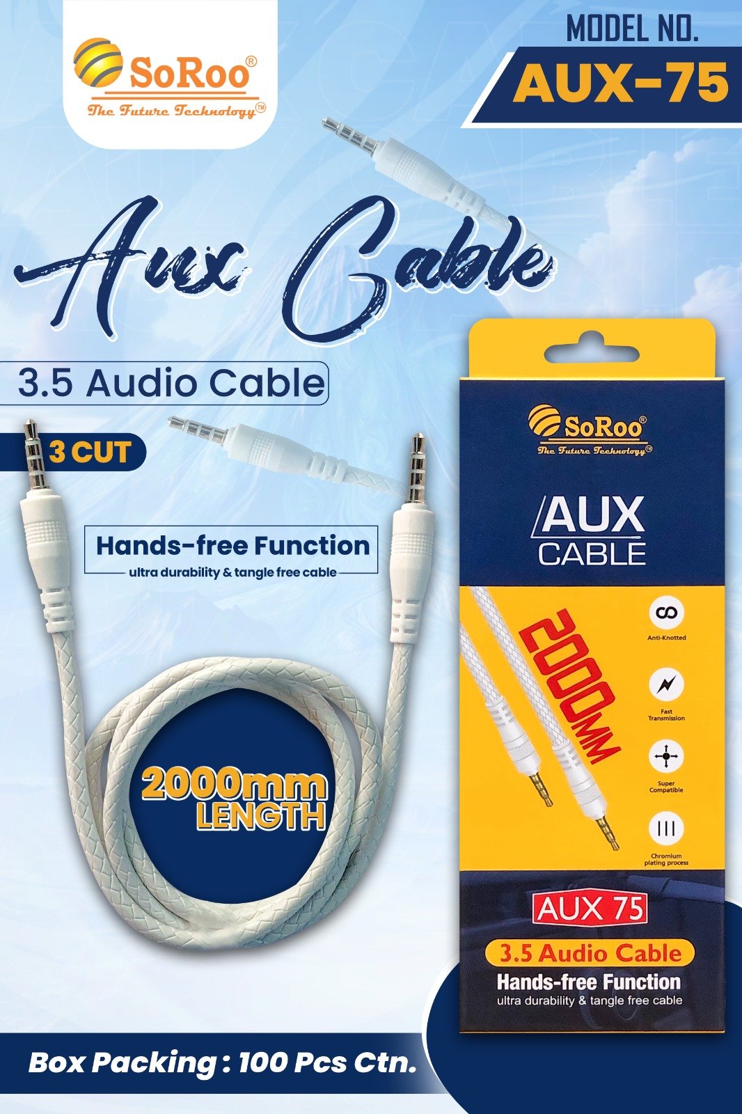 SOROO AUX 75 2 MITER OUX 3 CUT PIN