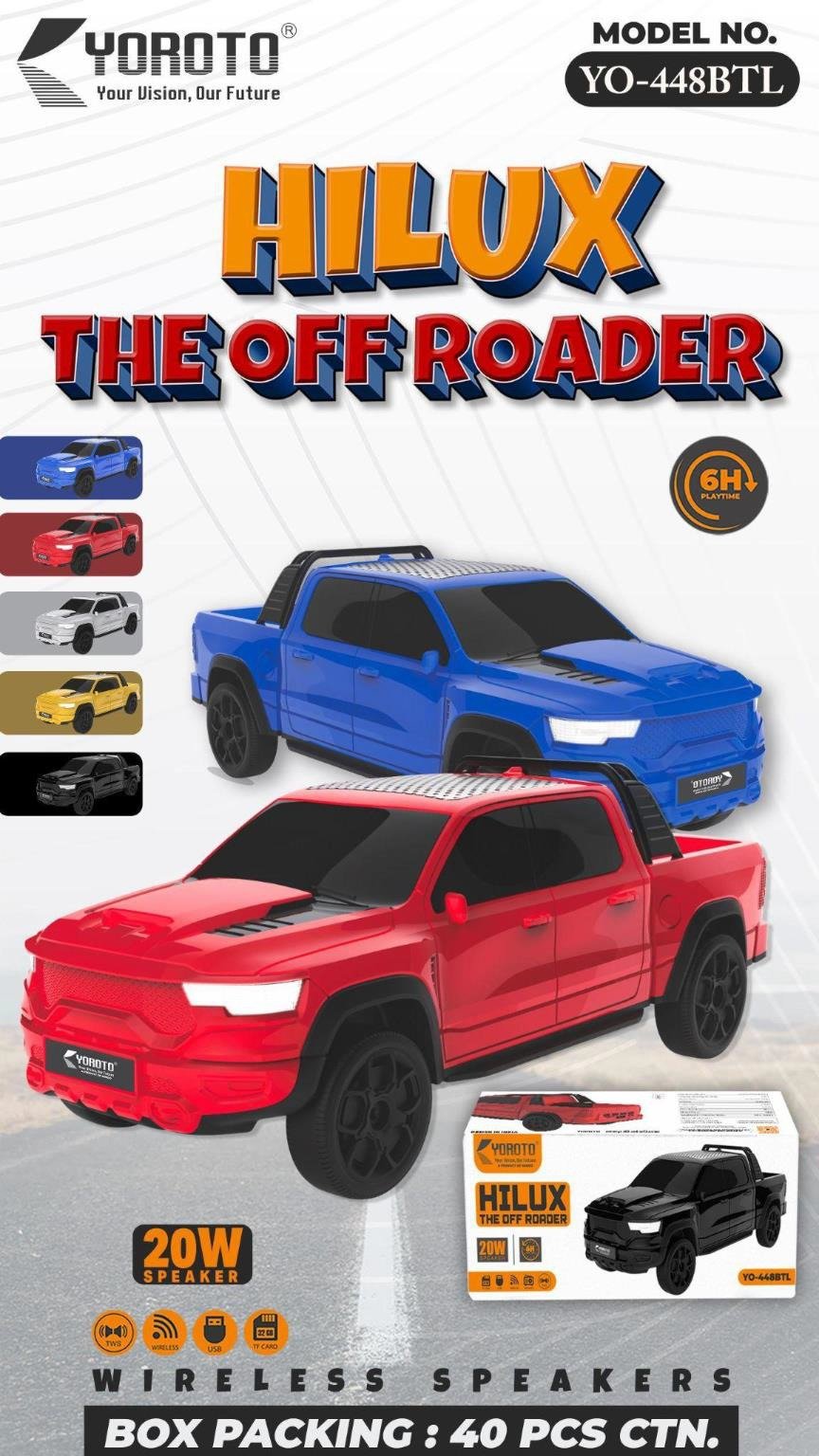 YOROTO 448 BTL HILEX THE OFF ROADER CAR SPEAKAR