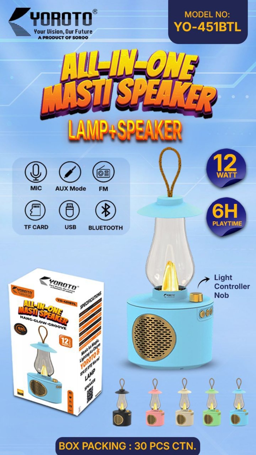 Yoroto yo 451 BTL SPEKAR WITJ LAMP