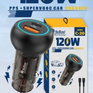 SOROO C-20 TYPE C 120W PPS+SUPERVOOC CAR CHARGER