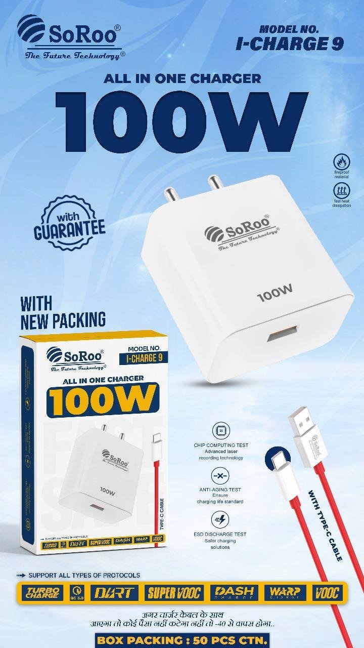 SOROO CHARGE 9 100W SUPERVOOC CHARGER