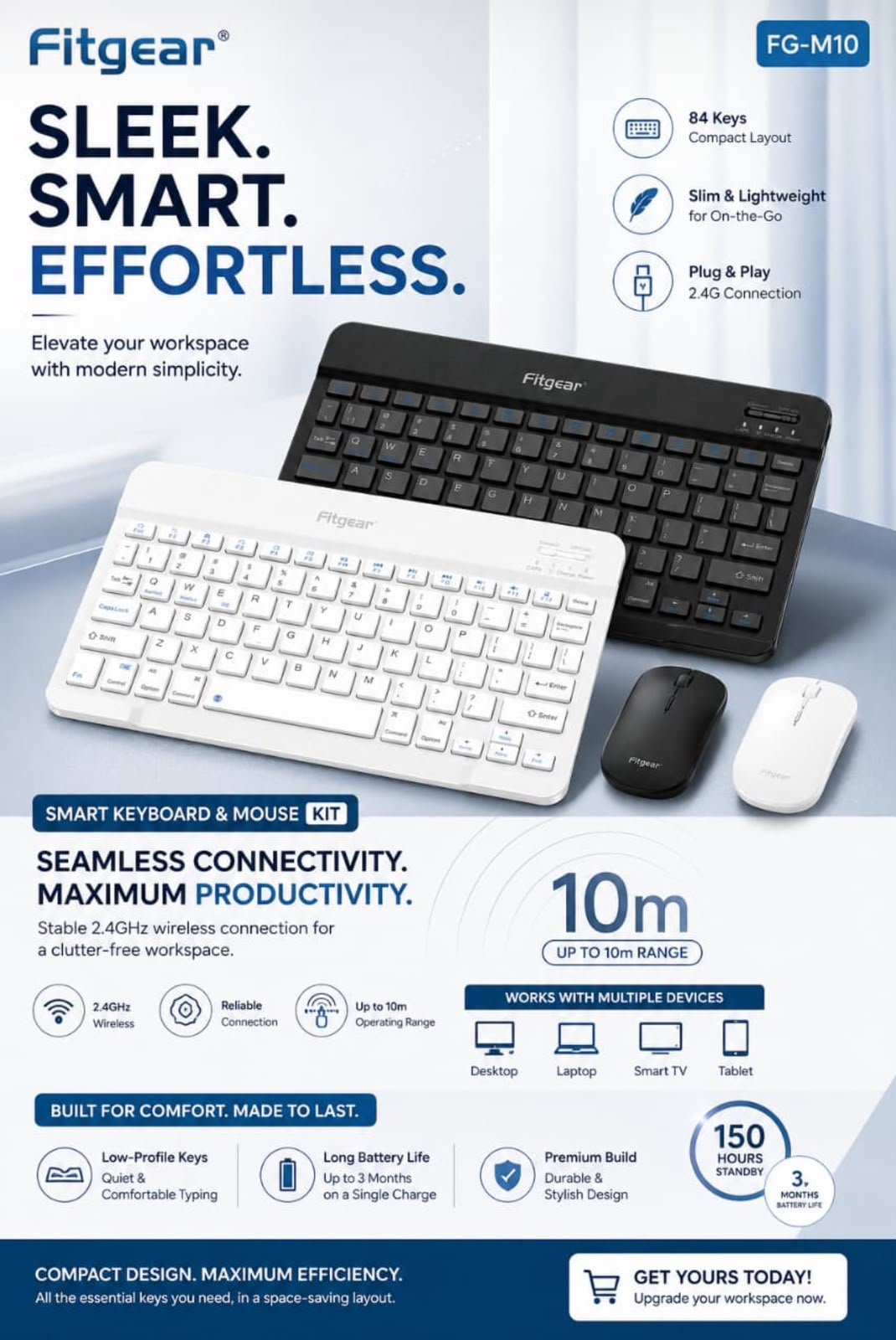 FITGEAR M10 MINI KEYBORD WIRELESS
