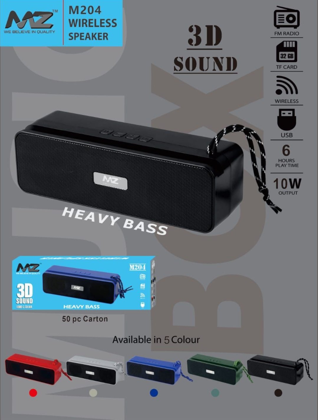 Mz m204 3D sound speaker